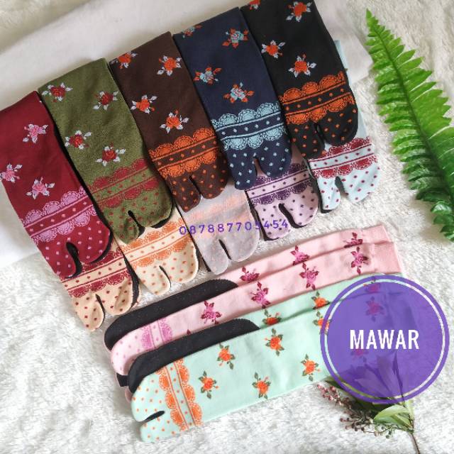 [12PASANG] KAOS KAKI MOTIF MAWAR