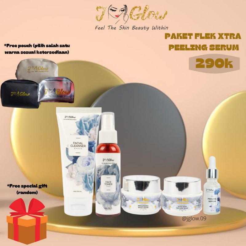 jglow paket flek xtra peeling serum