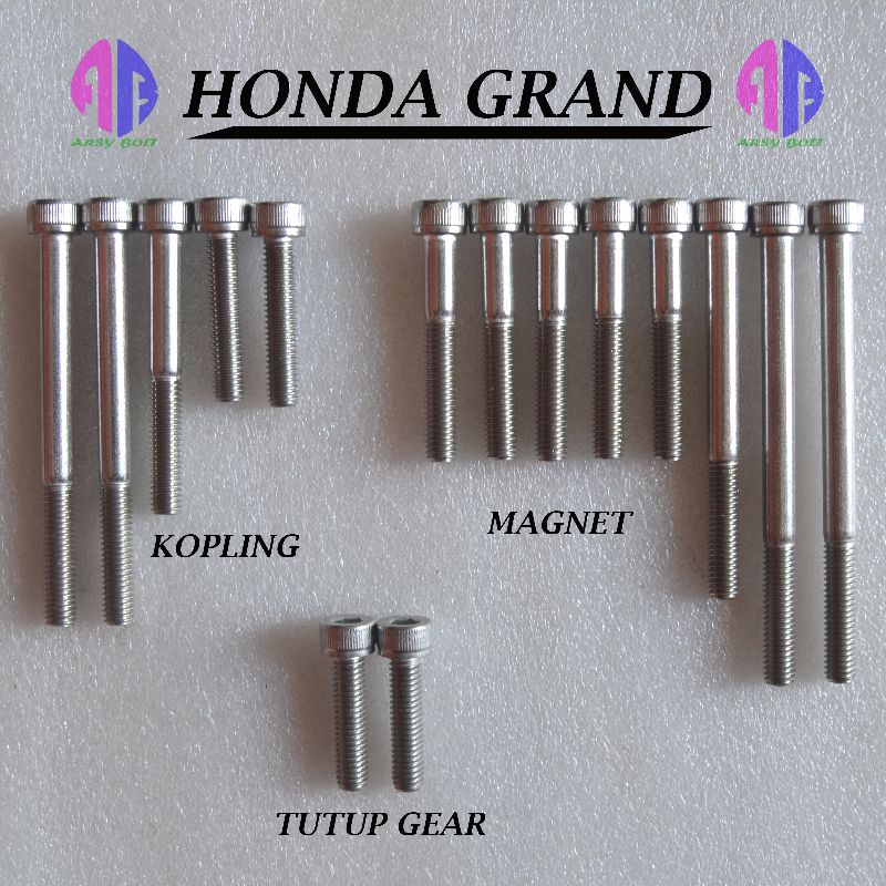 Baut Blok Mesin Honda Astrea Grand dan WIN 100 Kunci L Stainless