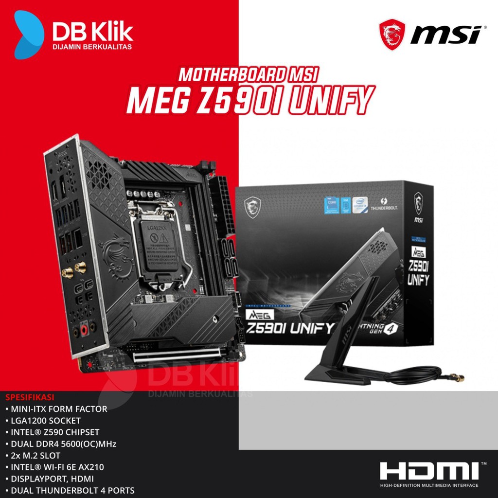 Motherboard MSI MEG Z590I UNIFY Mini ITX LGA1200 HDMI DP | MSI Z590 I