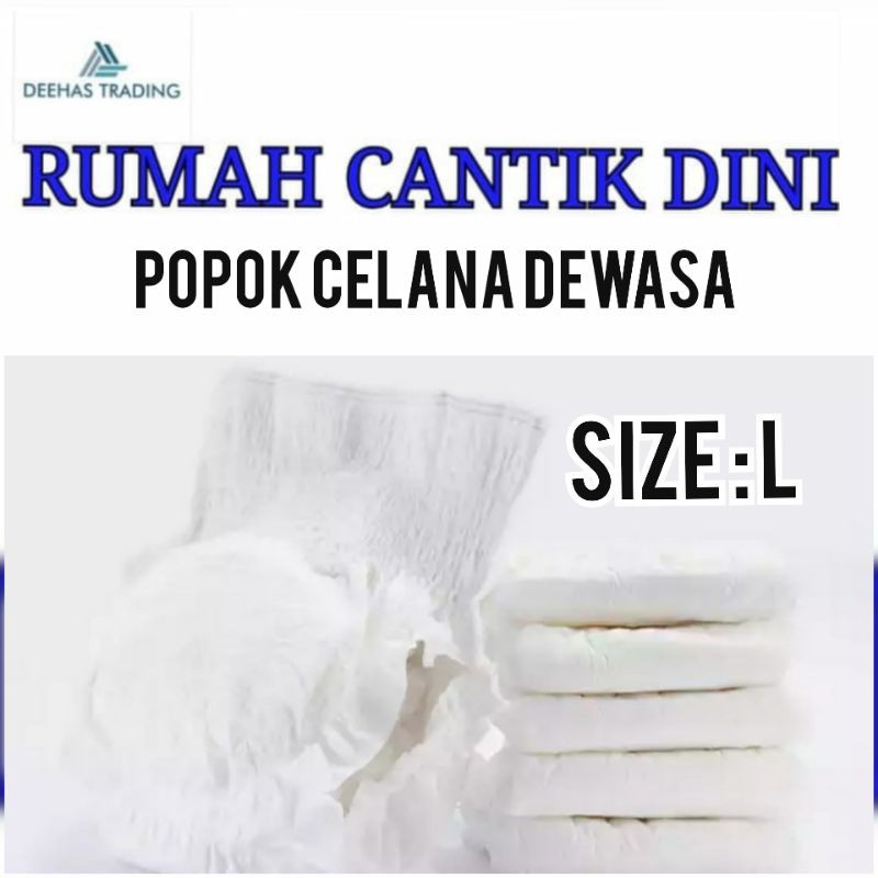 PAKET ISI 20 PCS POPOK CELANA DEWASA MURAH SIZE L-STANDAR &amp; L-EXTRA SERAP