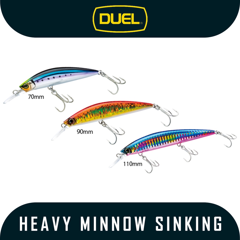 Umpan / Lure Merk Hardcore® Type Heavy Minnow Sinking 100HS