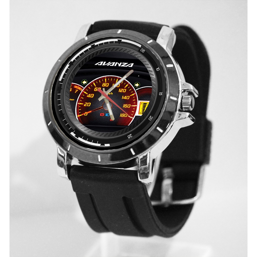[Riashop] Jam Tangan Rubber SPEEDOMETER MOBIL TOYOTA AVANZA
