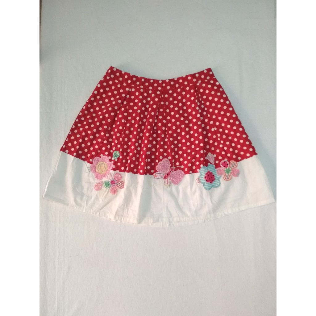Rok Polkadot Merah Bunga Mother Care