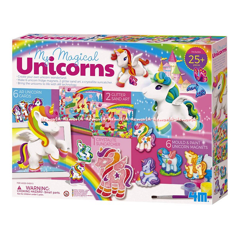 4M My Magical Unicorns Mainan Kreasi Pasir Menghias Melukis Kuda Poni Unicorn