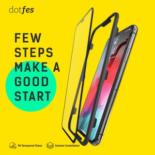 iPhone Screen Protector Dotfes Full Coverage Tempered