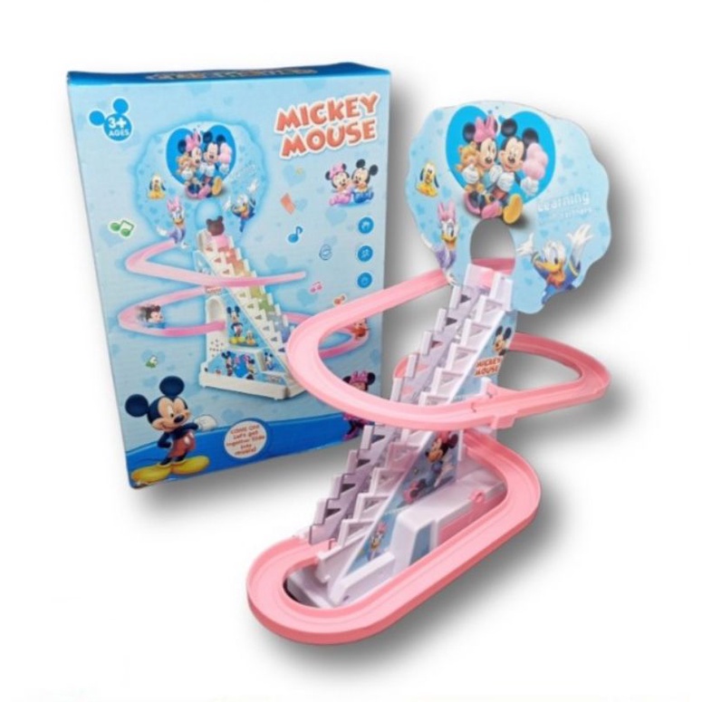 Mainan Anak Track Mickey Mouse / Mainan Mickey Mouse Naik Tangga Seluncur