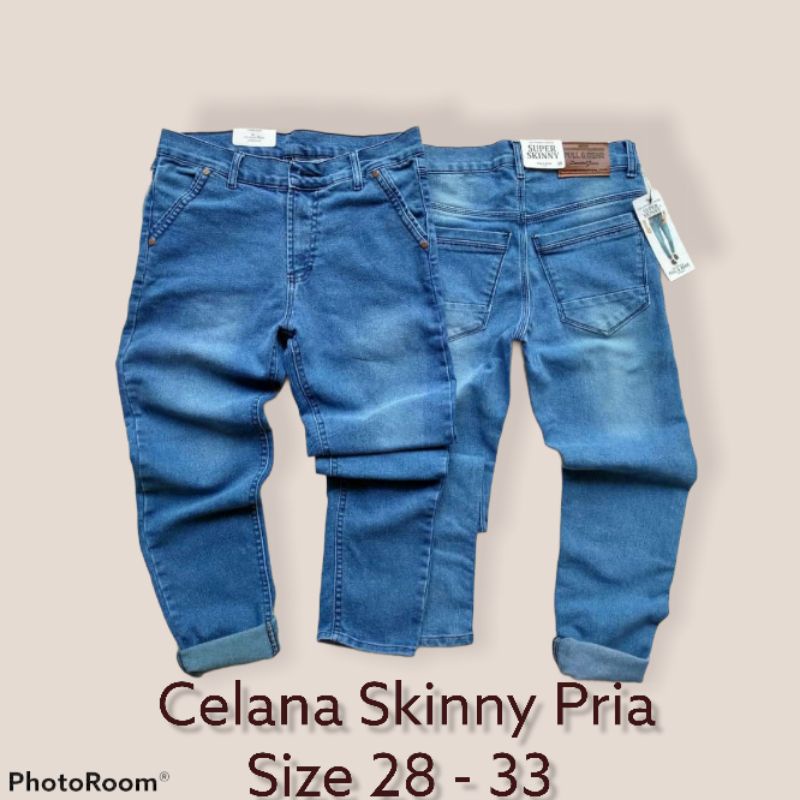 Celana jeans skinny / Slimfit Hitam / Celana Pria jeans / Grosir jeans