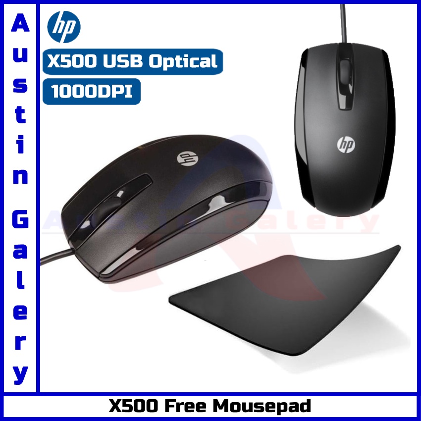 Mouse HP Wireless Free Mousepad &amp; Baterai / Mouse USB Wired / Mouse Komputer Laptop