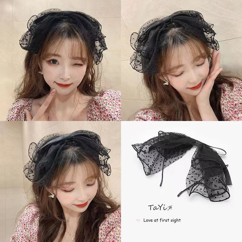 (Hello Girl)B34 Bando Wanita Bandana Wanita Pita Besar Renda Gaya Korea Import