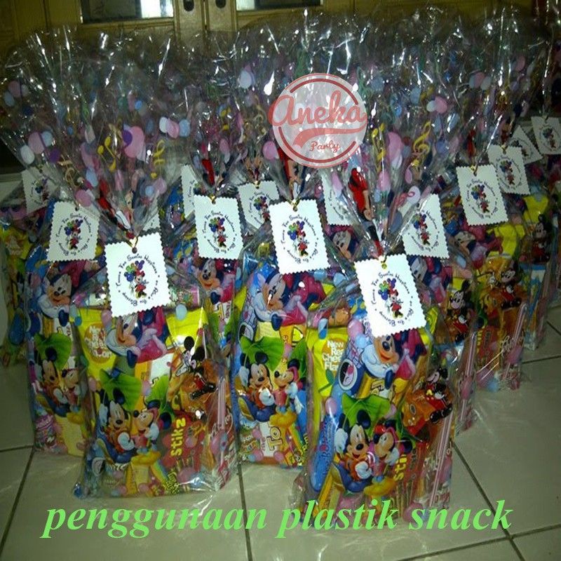 PP 40 x 20 10Lembar PLASTIK SNACK ULANG TAHUN - PLASTIK ULANG TAHUN SOUVENIR SNACK KARAKTER