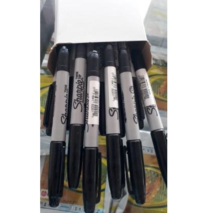 TERMURAH 8822 Penebal crayon spidol Sharpie twin tip permanent marker black/ hitam ㊔