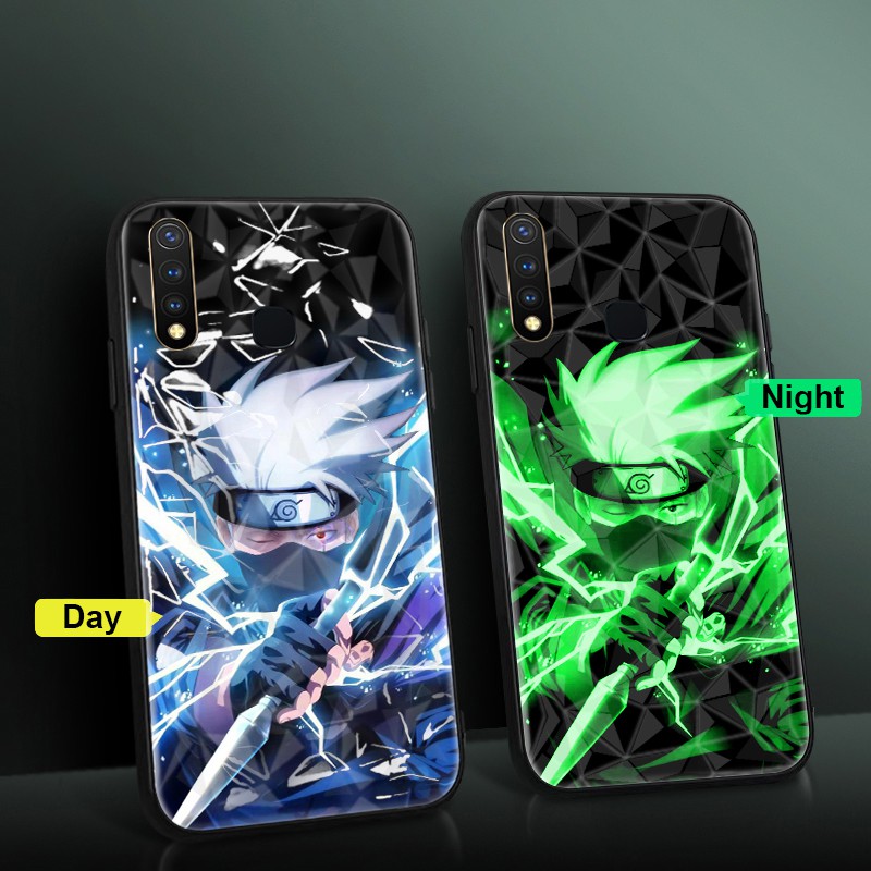 Luminous Anime Naruto Kakashi Anti Crack Case Hp Vivo Y12 Y15 Y17 Y19 Y30 Y30i S1 S1 Pro Y50 Y91 Y95 Y91c Y93 Night Glowing Handphone Fashion Ultrathin Casing Shopee Indonesia