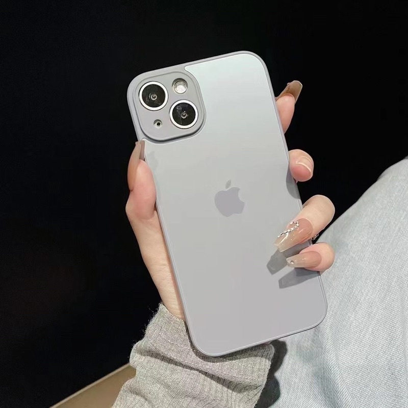 IPHONE 13/13 PRO/13 PRO MAX CASE SQUARE MATTE GLASS ANTI GLARE TEMPERED GLASS FROSTED ORIGINAL BUILD