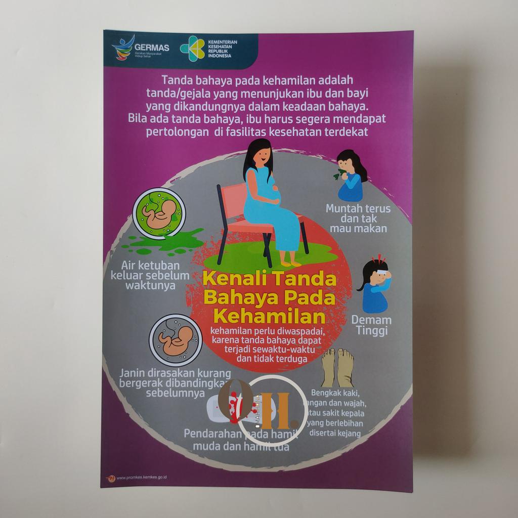 Poster Tanda Bahaya Kehamilan - Poster Kehamilan - Poster Kebidanan