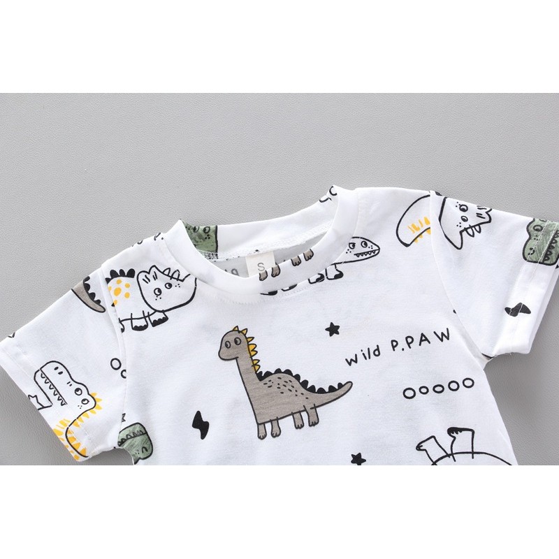 Setelan Anak Laki - Laki Motif Dino | Setelan Motif Dino