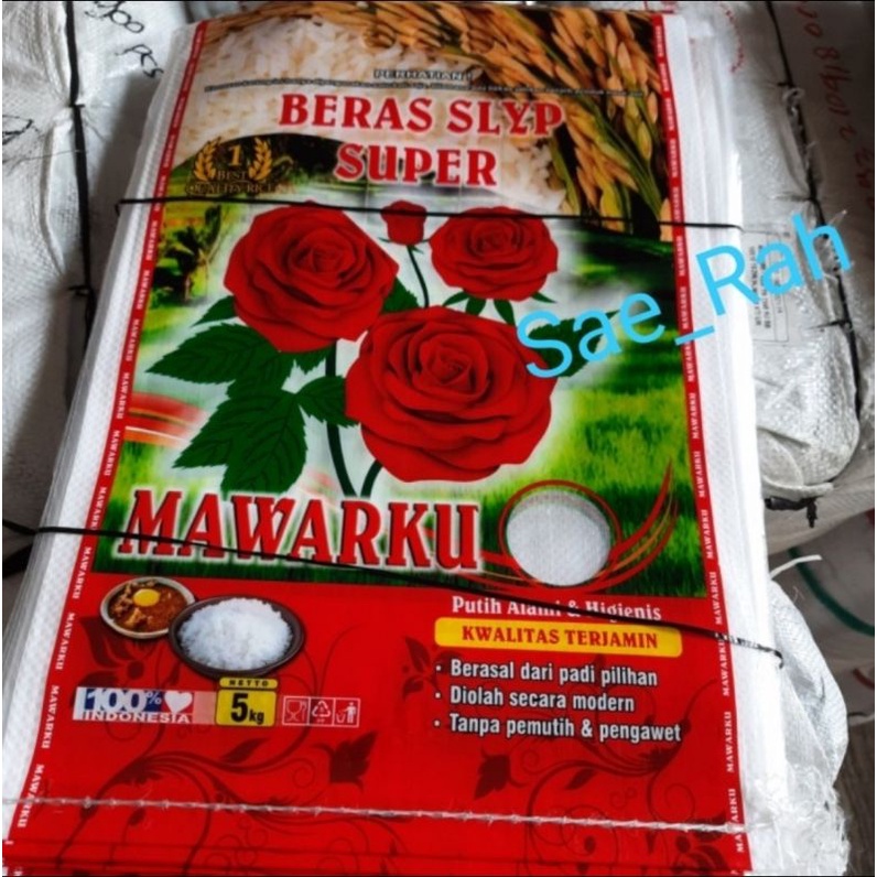 Karung Beras Laminasi 5kg Cap Mawarku