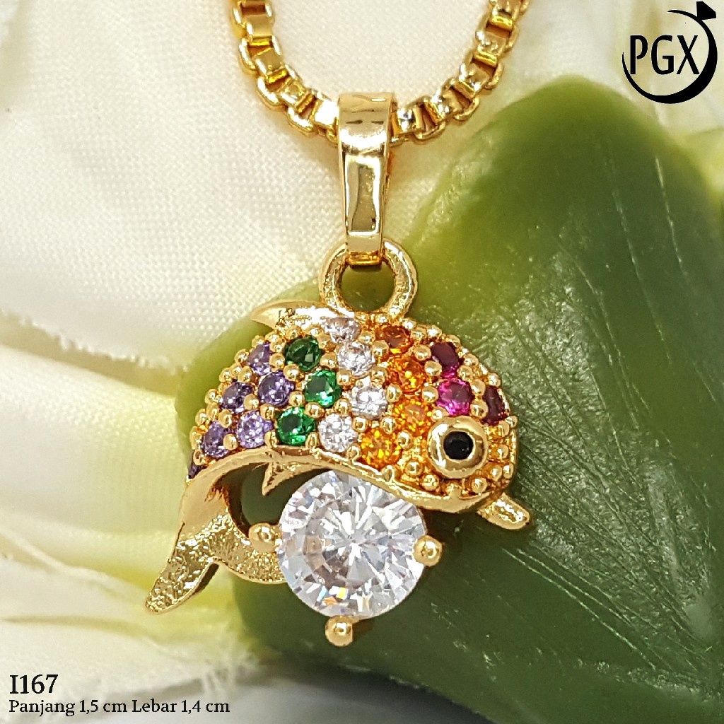 PGX Liontin Kalung Xuping Wanita Perhiasan Lapis Emas Aksesoris Fashion - I167