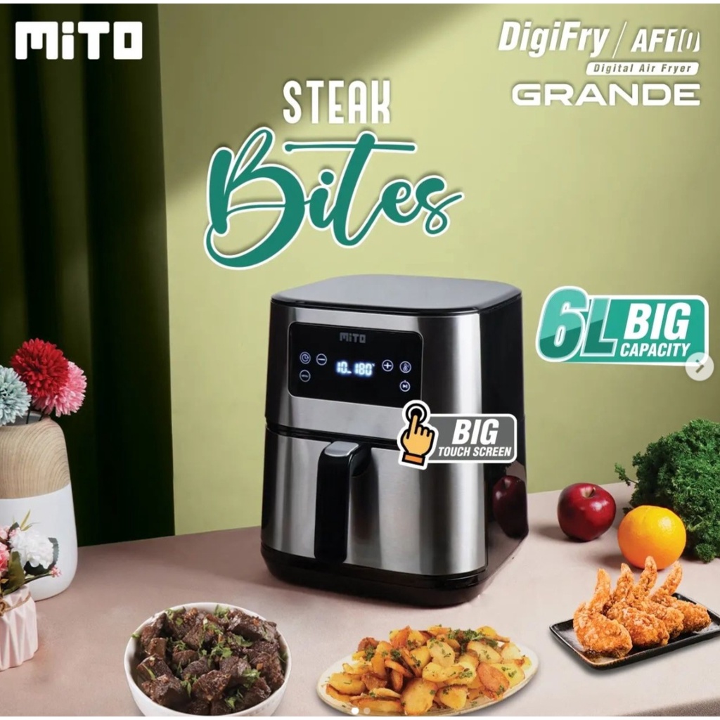 Air Fryer Mito AF 10 Jumbo 6 Liter Digital Airfryer Mito Grande AF-10 Air Fryer Mito Besar AF10