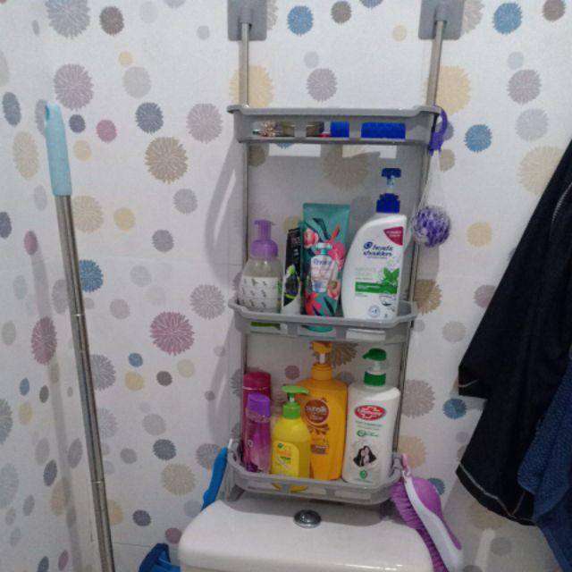 Rak Kamar Mandi Dapur Model Tempel Di Dinding 3 Susun Serbaguna