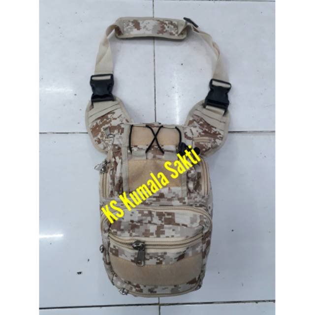 Tas Slempang Loreng Digital Coklat