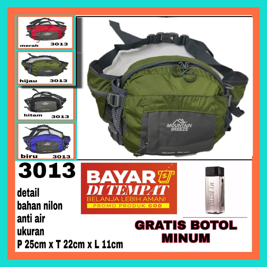 TAS PRIA SELEMPAMG MOUNTAIN BREZEE - 3013 - SELEMPANG TRENDY Tas TRAVELING Tas Import