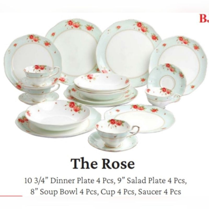 Dinner Set The Rose Series 20 Pcs St James