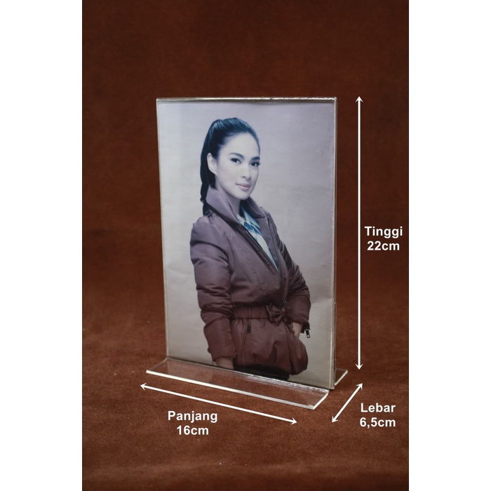 

Terlaris Acrylic POP A5 model T Tidur/berdiri