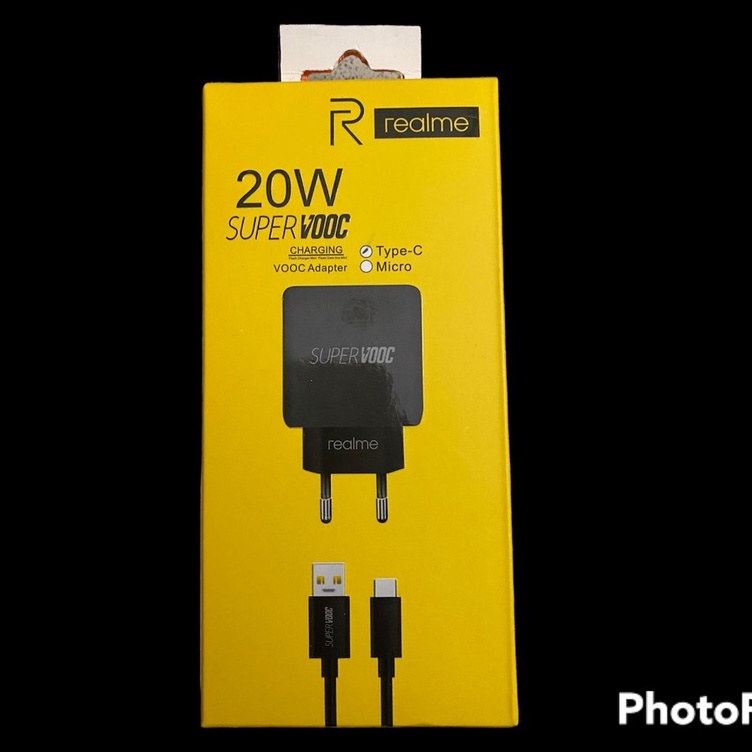 Charger REALME 20 Watt SUPERVOOC USB to Type C / USB to Micro (Hitam /Putih)