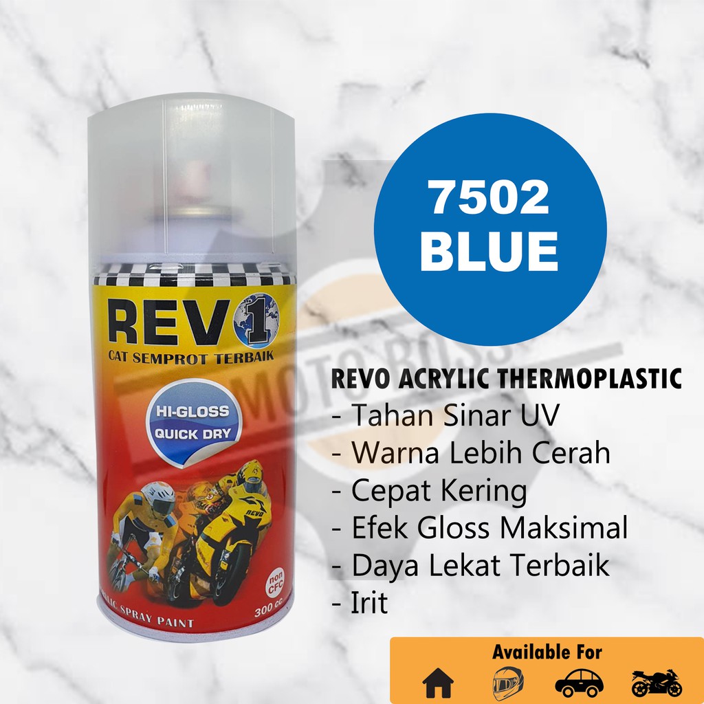 Cat Semprot Acrylic Revo Blue / Biru Muda 7502 - Pilok Pilox Akrilik