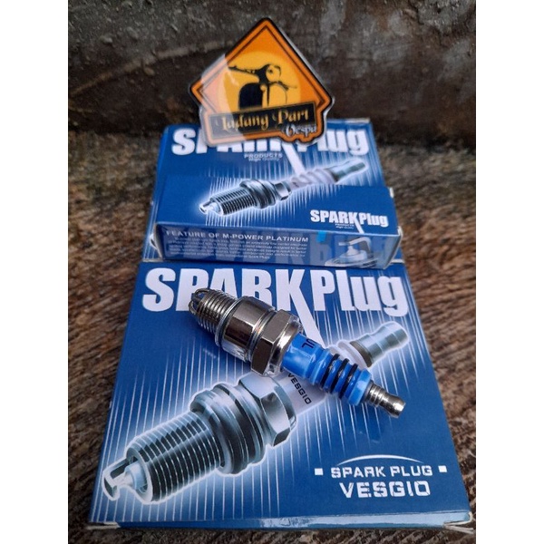 busi racing vespa drat pendek kaki 3 vesgio