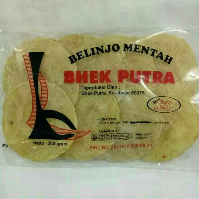 

Belinjo manis/ manis pedas mentah bhek putra