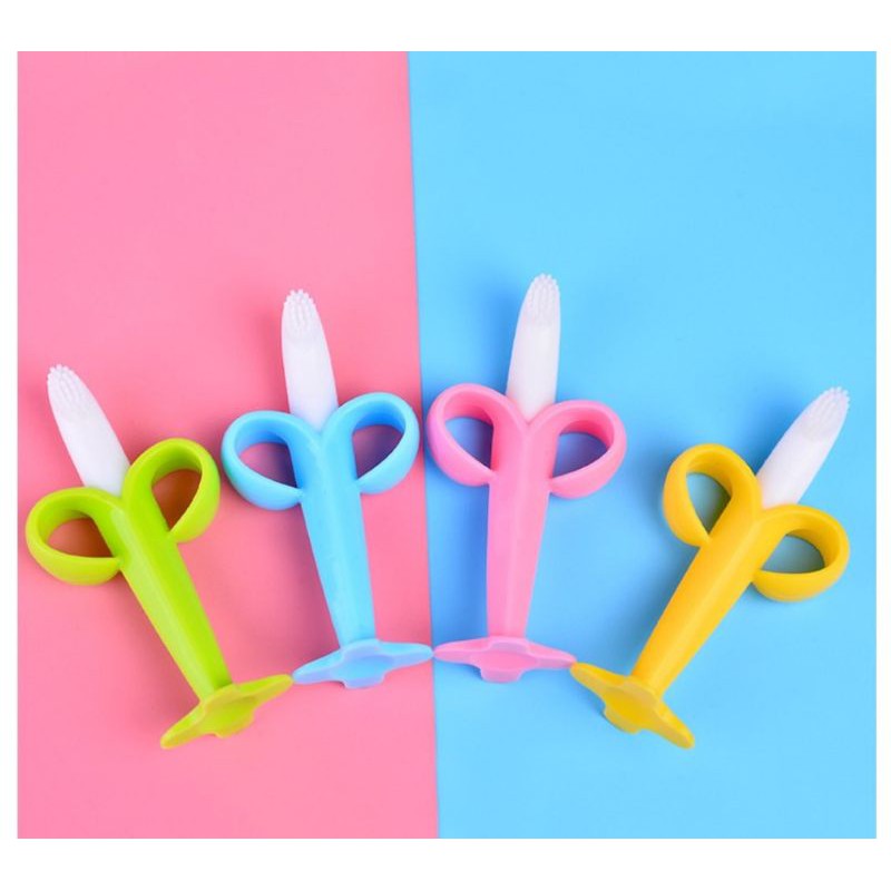 LYSASHOP - GIGITAN BAYI MAINAN TEETHER BENTUK JERAPAH BUAH - BUAHAN dan SIKAT GIGI PISANG-2