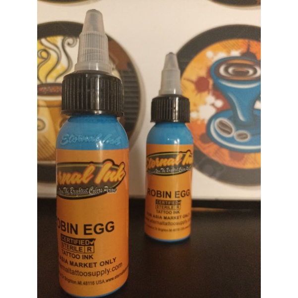 Jual Tinta tattoo ETERNAL INK 30ML/1oz warna ROBIN EGG pewarna tato