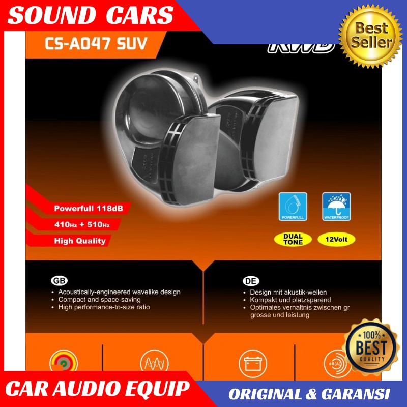 Klakson Keong Tlakson Keong Kelakson Keong Water Proof RWB CS-047 Best Quality Garansi Original