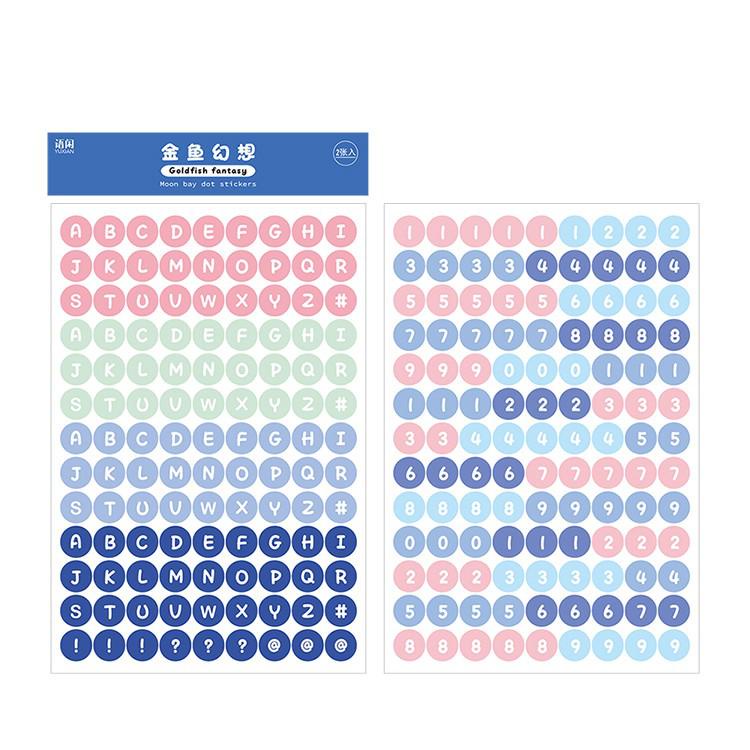 Journamm 234pcs Number and Letter Stickers DIY Adhesive Sticker Decoration Stationery Project Making Decoration Sealing Stickers-A