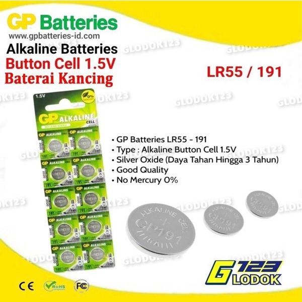 Baterai Battery Batre Jam Kancing Koin Bulat LR41 LR43 LR44 LR55 LR626