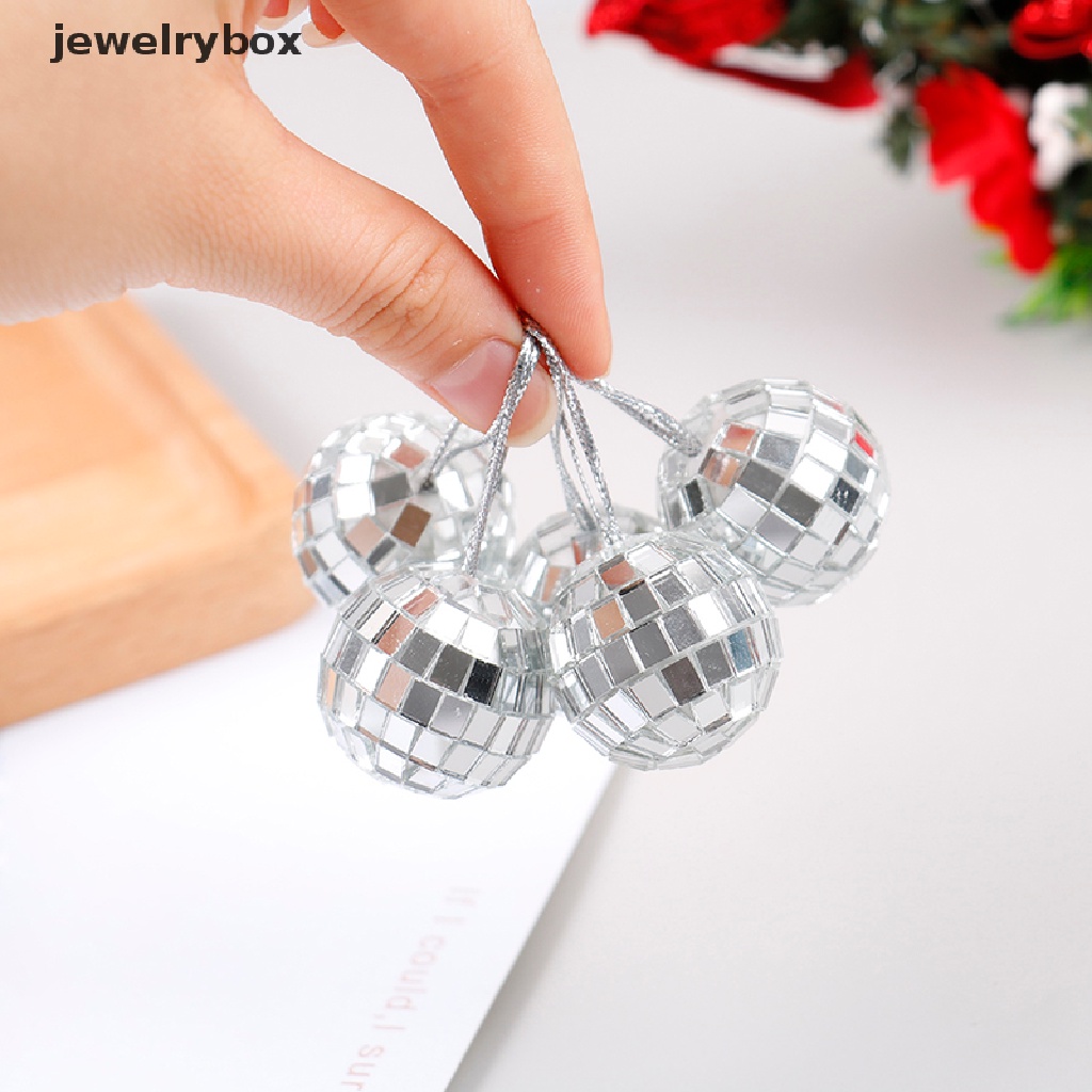 Ornamen Bola Disko Mini 2-8cm Untuk Dekorasi Pohon Natal