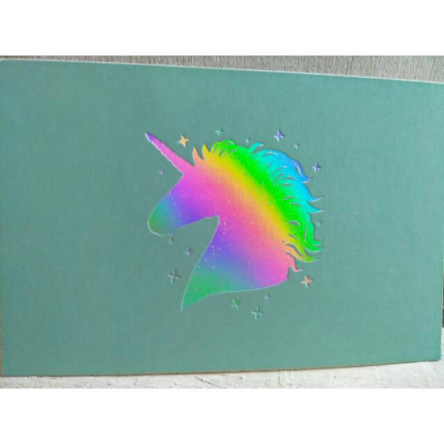 

Postcard / kartu pos mermaid / unicorn