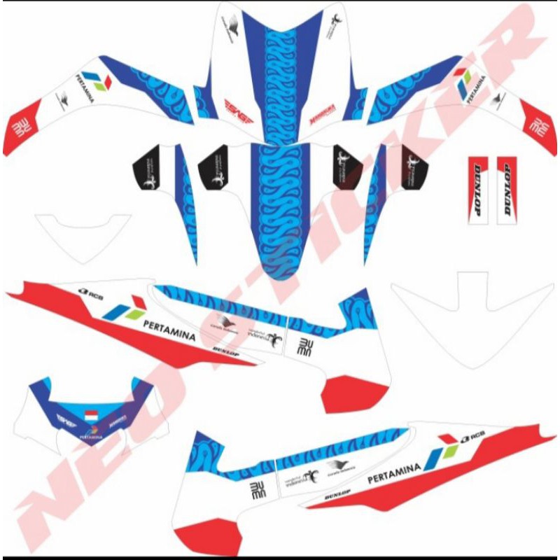 Sticker Absolute Revo 2009 Fullbody Pertamina Mandalika SAG Racing