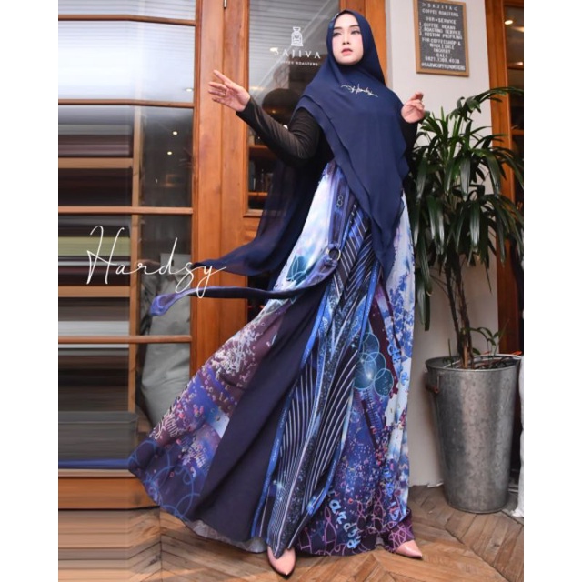 Savina Syar’i Ori by Hardsy Syalmadina / Gamis Set Syar’i / Gamis Pesta Mewah / Dress Muslimah Branded / Baju Syari Terbaru / Gamis Syari Terbaru / Fashion Muslimah Branded-1
