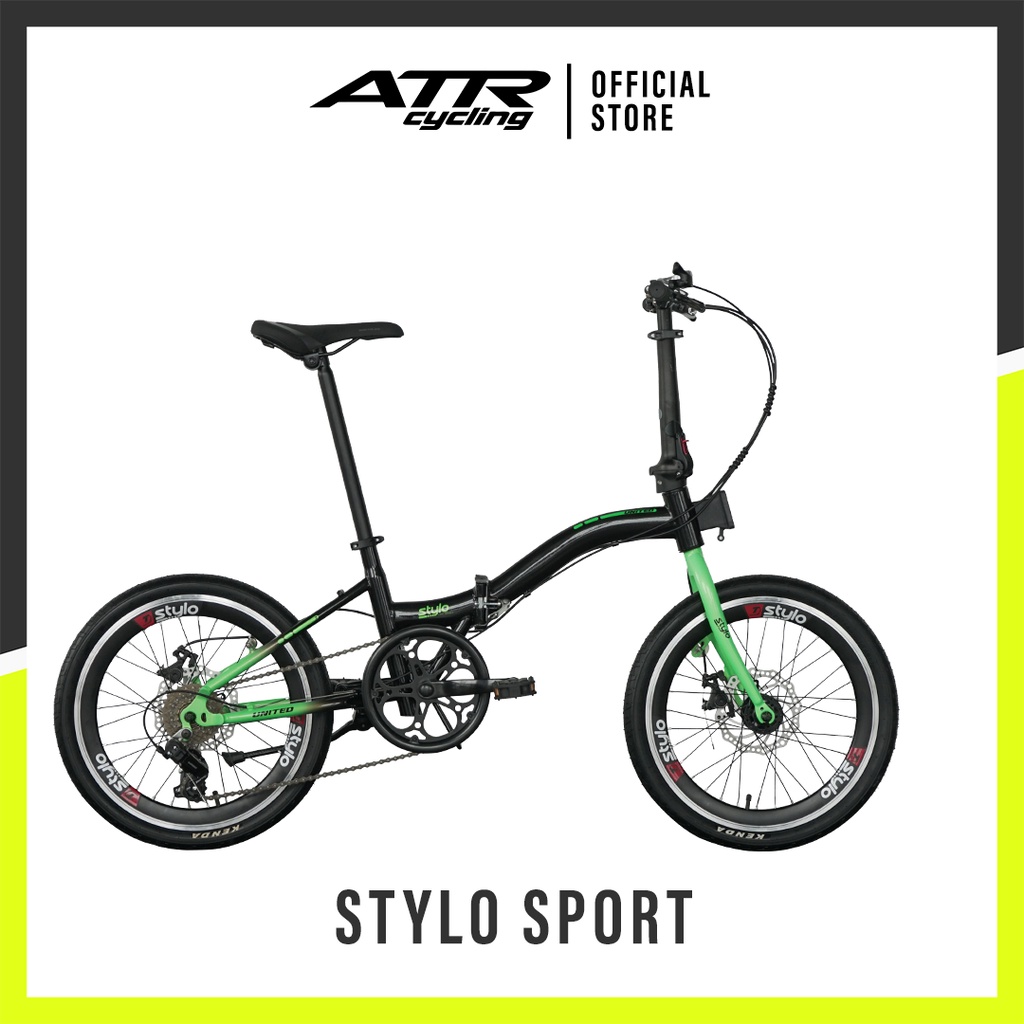 Sepeda Lipat Folding 16-06S UNITED STYLO 16 DB (21) BK-GN