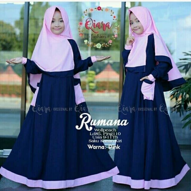 GAMIS ANAK RUMANA.ON SIZE L&amp;XL9