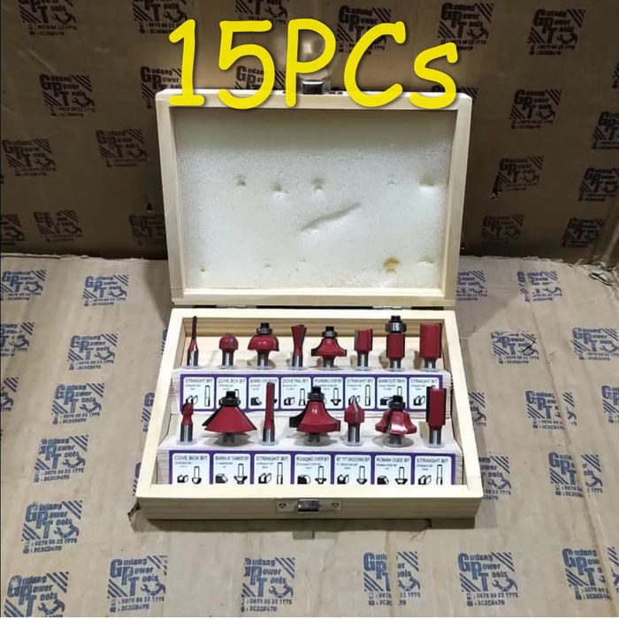 Mata Router Mata Profil Mata Trimmer Set Router Bit Set 15pc