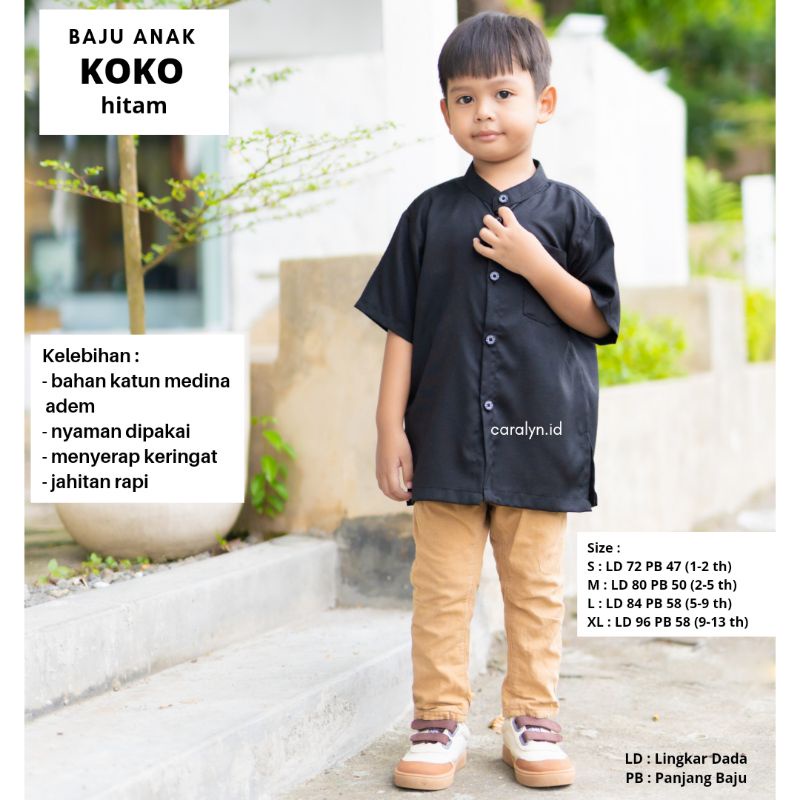 KOKO ANAK LAKI LAKI BAJU ANAK LAKI LAKI KATUN MADINA PREMIUM 1-14 TAHUN DIO