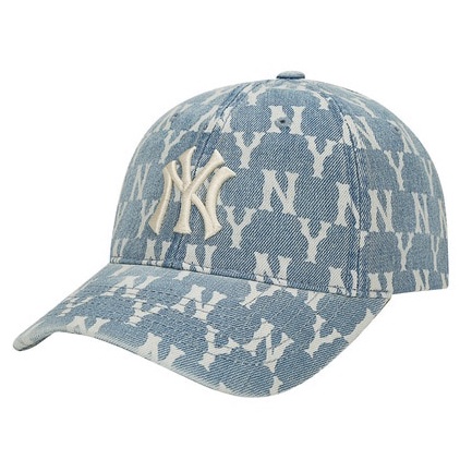 [MLB] MLB MONOGRAM Denim Ball Cap NEW YORK YANKEES