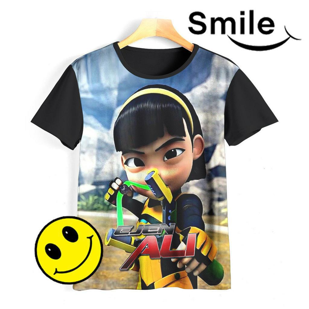 Kaos Anak Ejen Alicia Baju 3D Ejen Alicia Hero Ejen Ali 02EAC012 Untuk Usia 1-12 Tahun - SmileyArea