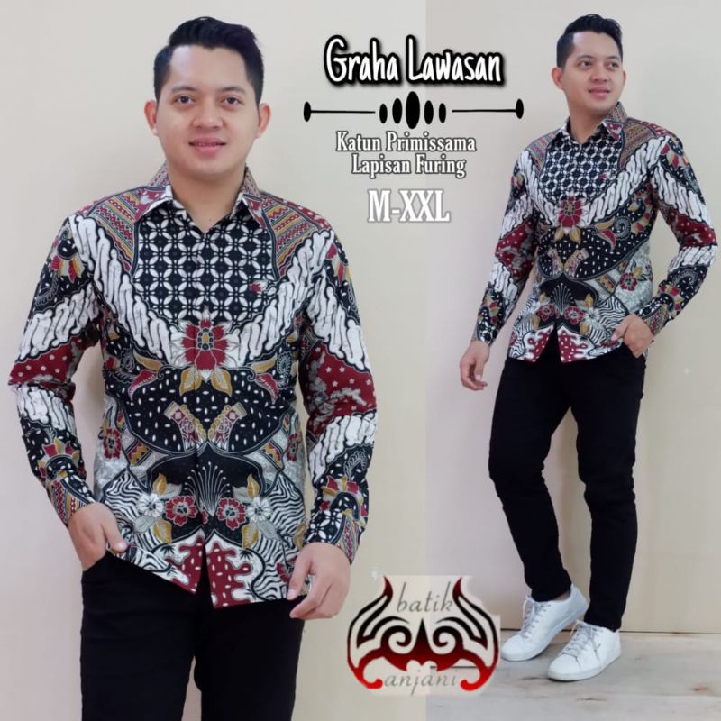 Graha lawasan baju batik full furing katun prumisima