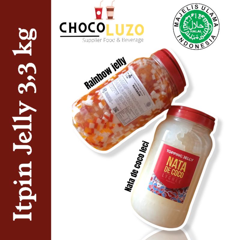 

1 JAR 3,3KG RAINBOW JELLY TOPPING MINUMAN ALA CHATIME - Itpin Jelly