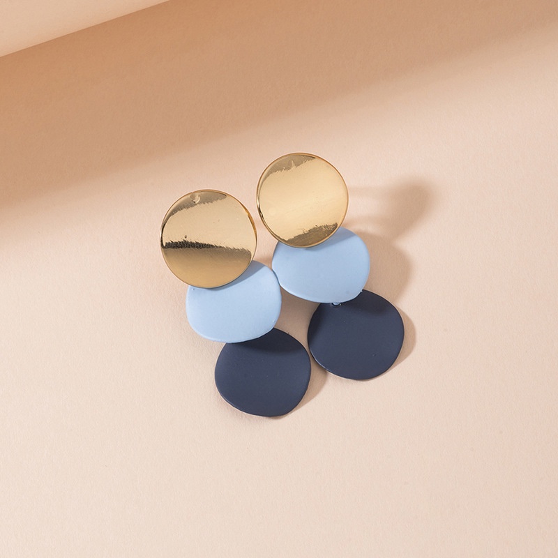 Anting S925 silver needle Warna Biru Untuk Wanita
